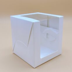 กล่องเค้กชิ้นหน้าต่างวีเชฟ ขนาด10x10x11ซม. (แพค20ใบ) 1620