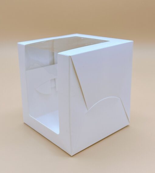 กล่องเค้กชิ้นหน้าต่างวีเชฟ ขนาด10x10x11ซม. (แพค20ใบ) 1620 - Image 3