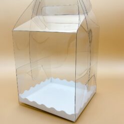 กล่องเค้กใสครึ่งปอนด์ทรงสูง ขนาด15x15x18 ซม. (1ชิ้น/แพค) 2554