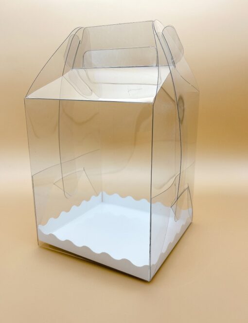 กล่องเค้กใสครึ่งปอนด์ทรงสูง ขนาด15x15x18 ซม. (1ชิ้น/แพค) 2554