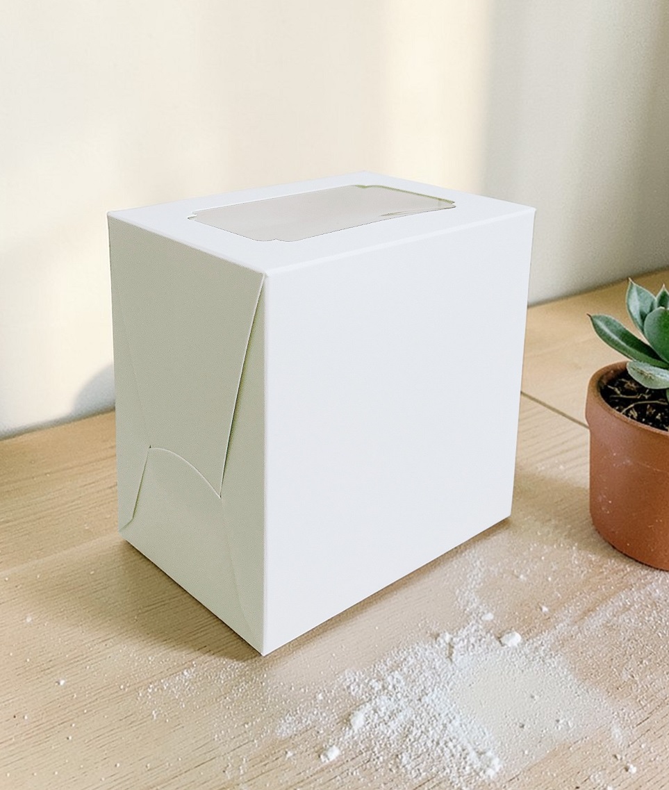 กล่องเค้ก 1 ชิ้น ทรงสูง กระดาษขาว ขนาด 11.5x8x11.5 ซม.(แพค20ใบ) 1660 - Image 2